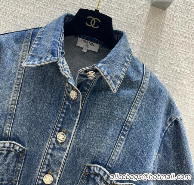 Market Sells Chanel Coco Denim Jacket CH12212 Blue 2024