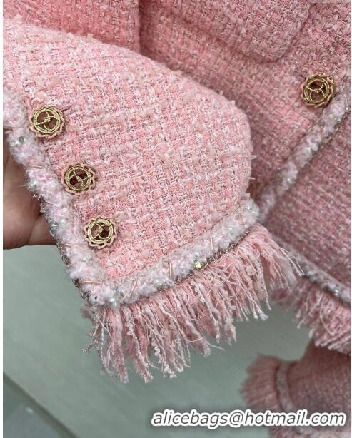 Famous Brand Chanel Tweed Jacket CH022313 Pink 2024