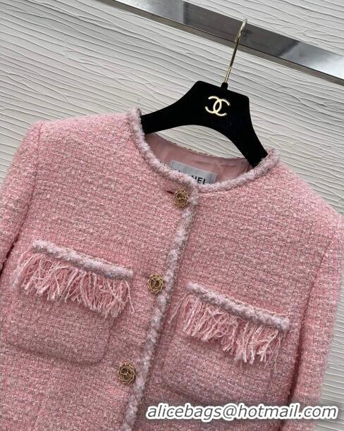 Famous Brand Chanel Tweed Jacket CH022313 Pink 2024