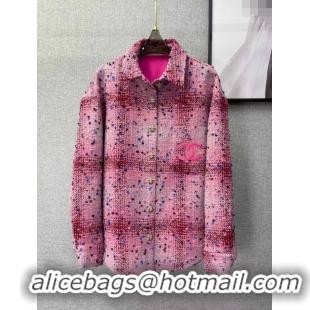 ​Well Crafted Chanel Tweed Jacket CH022634 Pink 2024