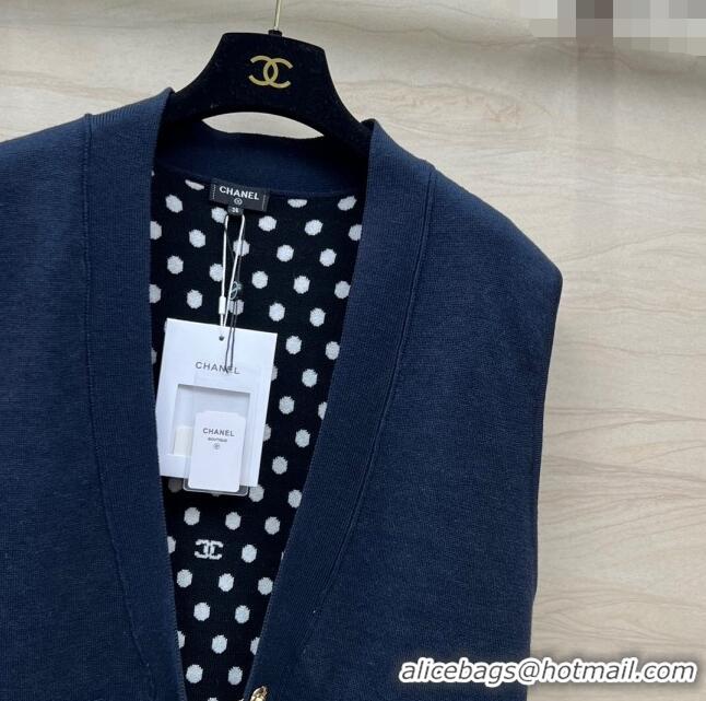 ​Luxury Discount Chanel Wool Vest CH022719 Blue 2024