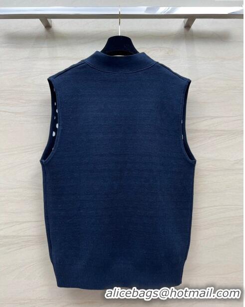 ​Luxury Discount Chanel Wool Vest CH022719 Blue 2024