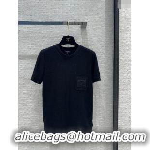 Super Quality Chanel Knit T-shirt CH022721 Black 2024