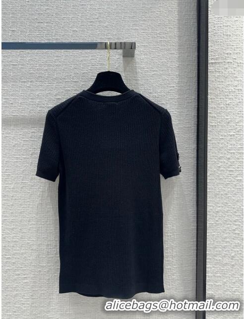 Super Quality Chanel Knit T-shirt CH022721 Black 2024