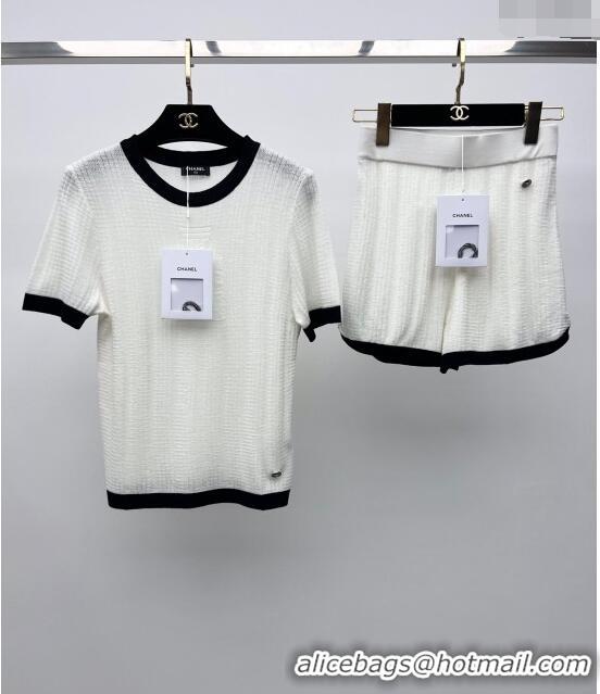 Trendy Design Chanel Knit Shorts CH022728 White 2024