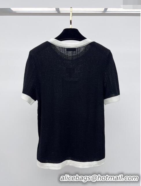 Unique Style Chanel Short-sleeved Sweater CH022729 Black 2024