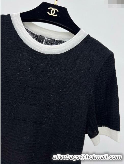 Unique Style Chanel Short-sleeved Sweater CH022729 Black 2024