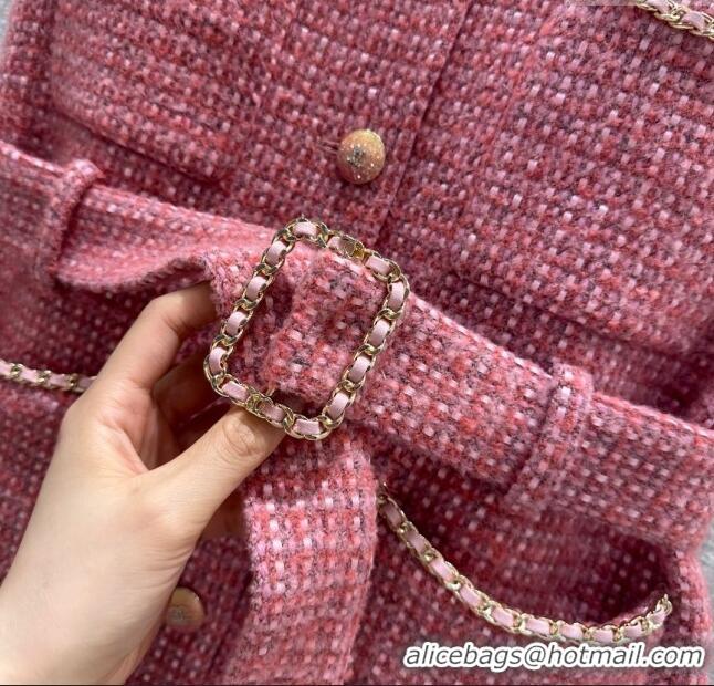 Top Quality Chanel Tweed Vest CH030705 Pink 2024