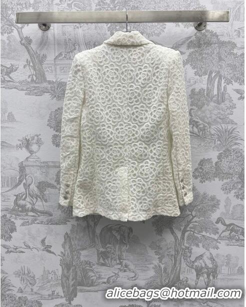 ​Popular Style Chanel Camellia Jacket CH030728 White 2024