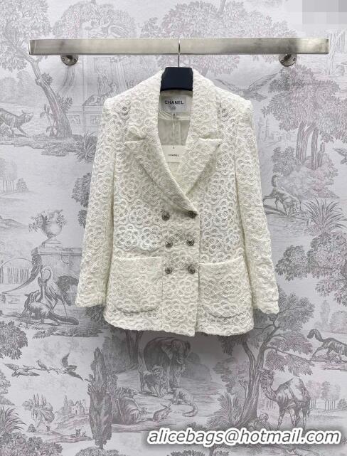 ​Popular Style Chanel Camellia Jacket CH030728 White 2024