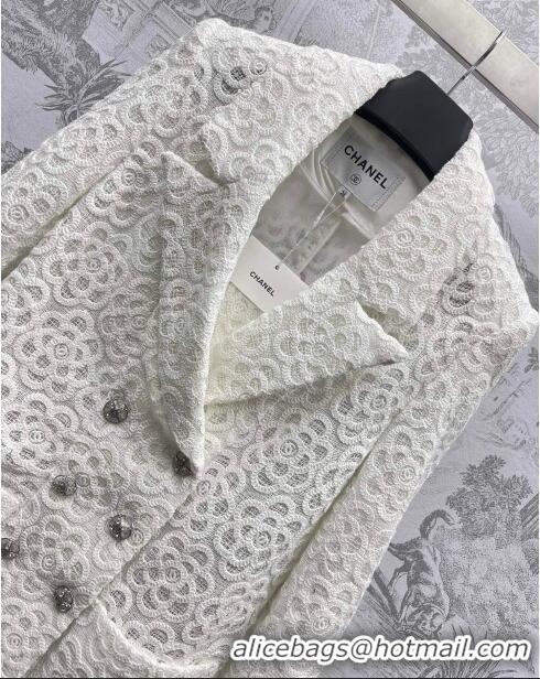 ​Popular Style Chanel Camellia Jacket CH030728 White 2024