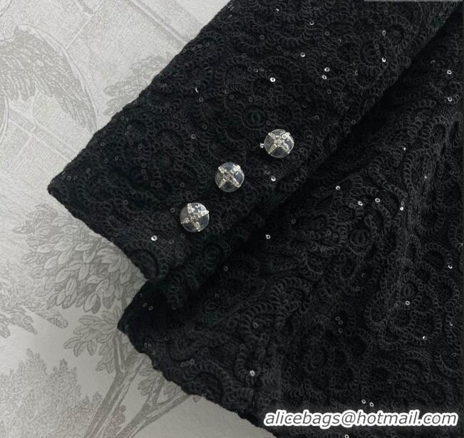 ​Unique Grade Chanel Camellia Jacket CH030729 Black 2024