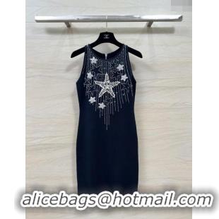 Buy Cheap Balmain Knit Dress with Crystal B030816 Black 2024