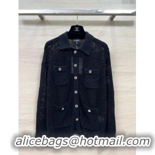 ​Traditional Discount Chanel Knit Cardigan CH030815 Black 2024