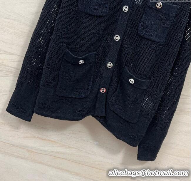 ​Traditional Discount Chanel Knit Cardigan CH030815 Black 2024