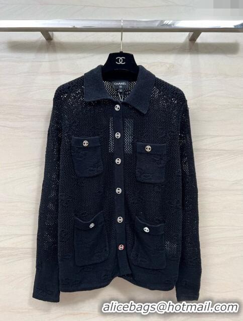 ​Traditional Discount Chanel Knit Cardigan CH030815 Black 2024