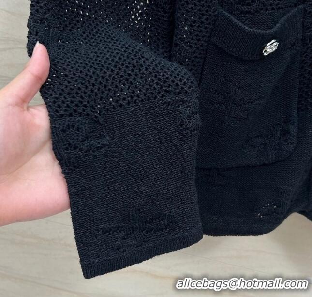 ​Traditional Discount Chanel Knit Cardigan CH030815 Black 2024