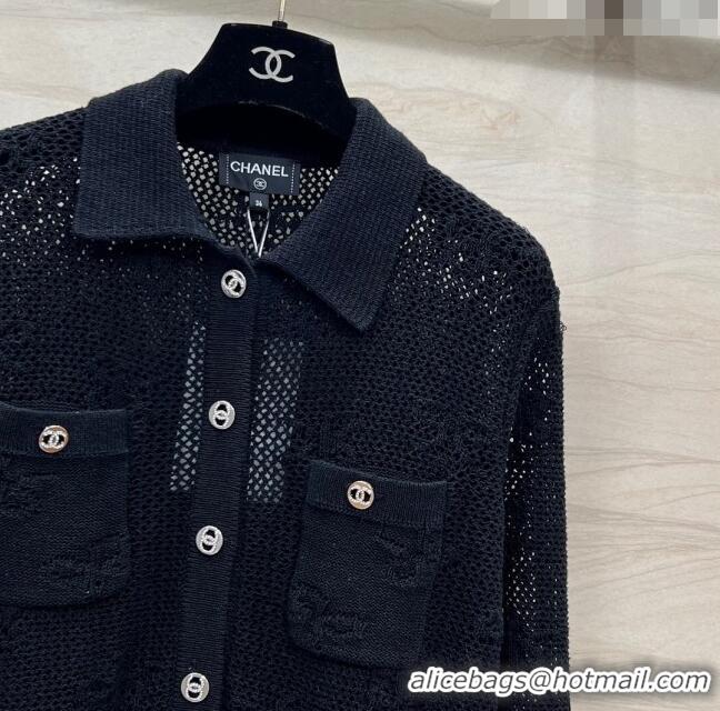 ​Traditional Discount Chanel Knit Cardigan CH030815 Black 2024