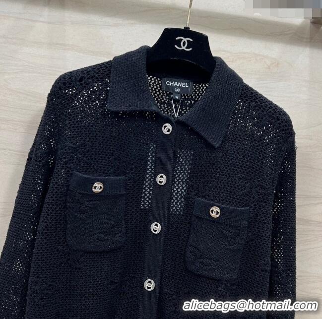 ​Traditional Discount Chanel Knit Cardigan CH030815 Black 2024