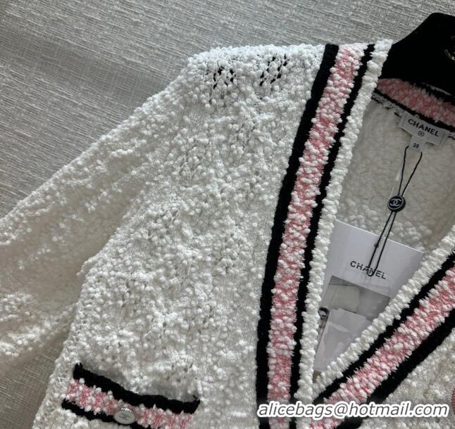 New Release Creation Chanel Knit Cardigan CH031104 White 2024