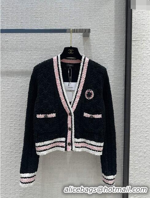 Best Price Chanel Knit Cardigan CH031113 Black 2024