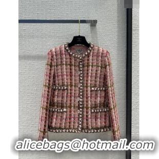 Luxury Classic Chanel Tweed Jacket CH031115 Pink 2024