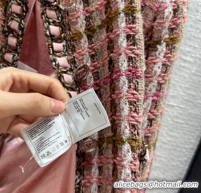 Luxury Classic Chanel Tweed Jacket CH031115 Pink 2024