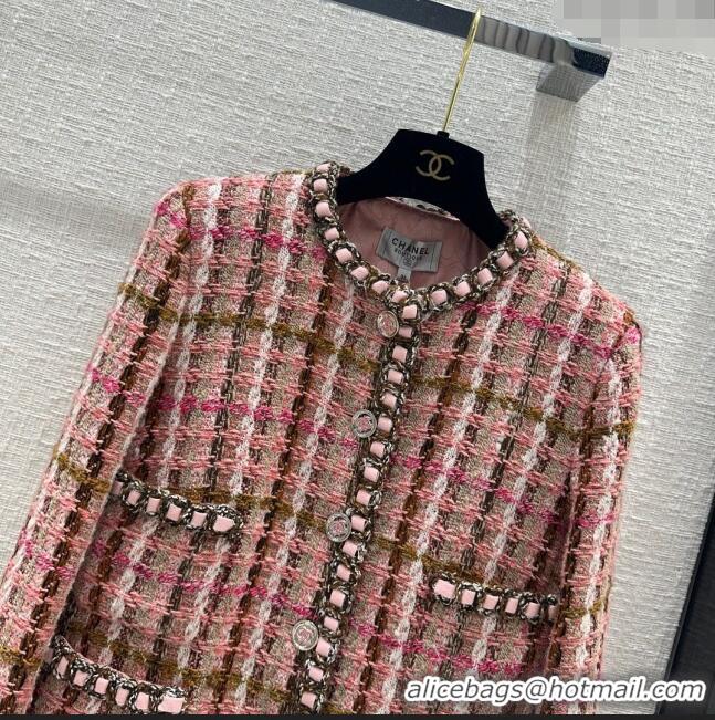 Luxury Classic Chanel Tweed Jacket CH031115 Pink 2024