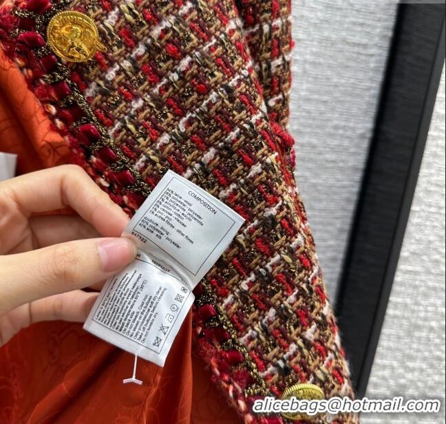 Super Quality Chanel Tweed Jacket CH031118 Red 2024