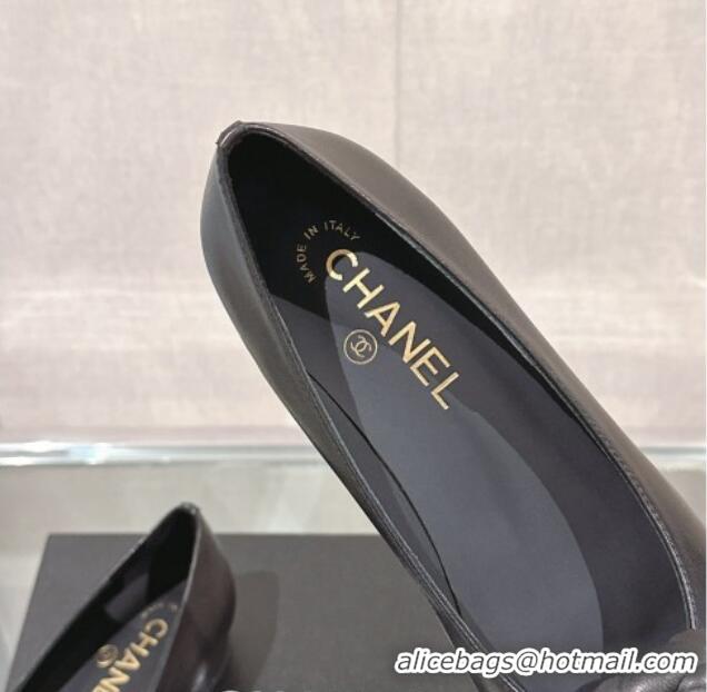 Best Price Chanel Camellia Bloom Lambskin Flat Ballet 1cm Black 0224025