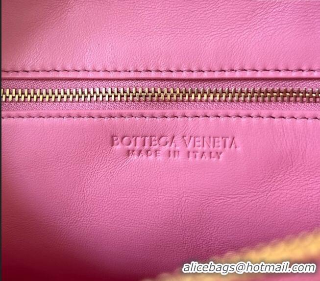 Discount Bottega Veneta Small Getaway Top Handle Bag in Intrecciato Leather 776736 Pink 2023