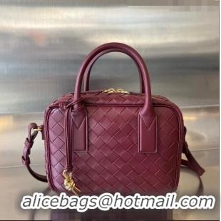 Traditional Specials Bottega Veneta Small Getaway Top Handle Bag in Intrecciato Leather 776736 Burgundy 2023