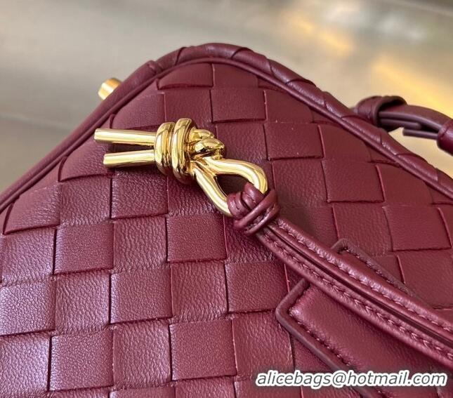 Traditional Specials Bottega Veneta Small Getaway Top Handle Bag in Intrecciato Leather 776736 Burgundy 2023