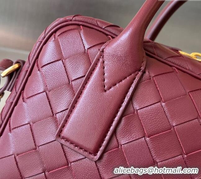 Traditional Specials Bottega Veneta Small Getaway Top Handle Bag in Intrecciato Leather 776736 Burgundy 2023