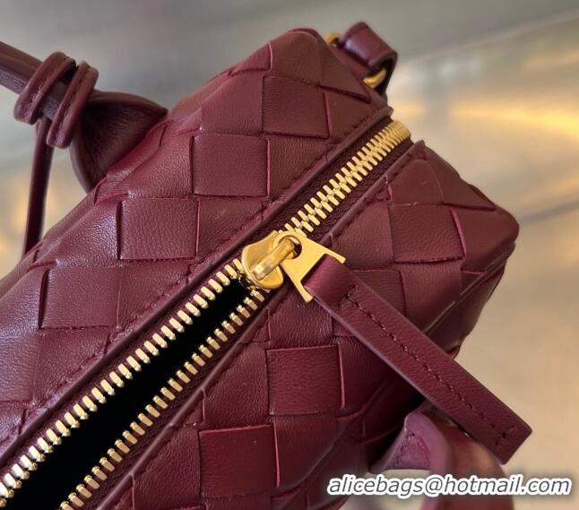 Traditional Specials Bottega Veneta Small Getaway Top Handle Bag in Intrecciato Leather 776736 Burgundy 2023