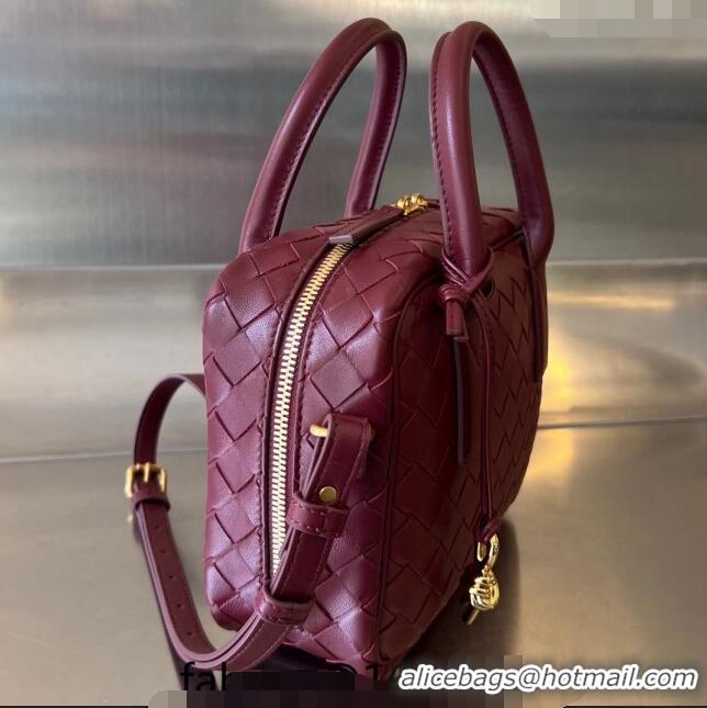 Traditional Specials Bottega Veneta Small Getaway Top Handle Bag in Intrecciato Leather 776736 Burgundy 2023