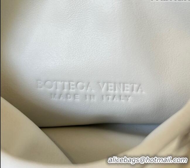 Promotional Bottega Veneta Mini Hop Hobo Bag in Intrecciato Leather 777586 White 2023