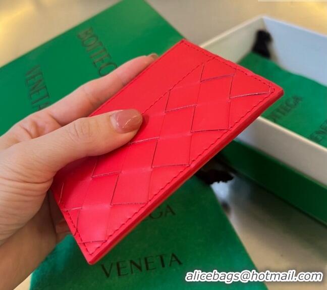 Reasonable Price Bottega Veneta Intrecciato Leather Credit Card Case 731956 Red 2024