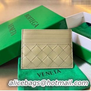 Top Quality Bottega Veneta Intrecciato Leather Credit Card Case 731956 Travertine Green 2024