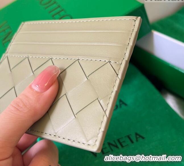 Top Quality Bottega Veneta Intrecciato Leather Credit Card Case 731956 Travertine Green 2024