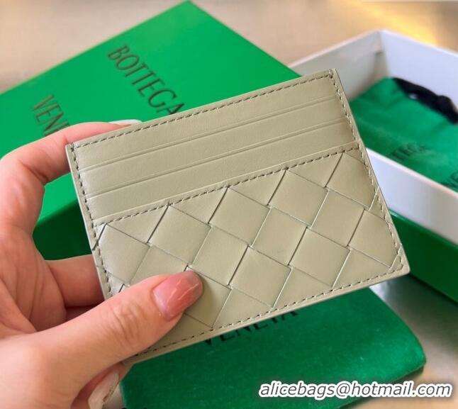 Top Quality Bottega Veneta Intrecciato Leather Credit Card Case 731956 Travertine Green 2024