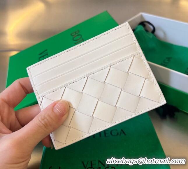 Reasonable Price Bottega Veneta Intrecciato Leather Credit Card Case 731956 White 2024