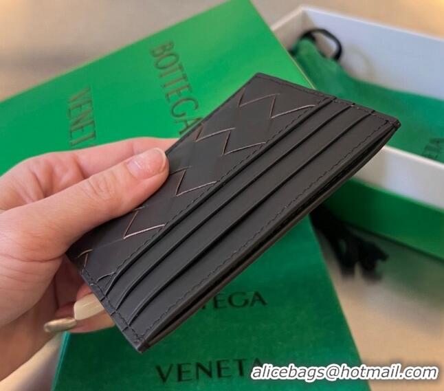 Super Quality Bottega Veneta Intrecciato Leather Credit Card Case 731956 Dark Chocolate 2024