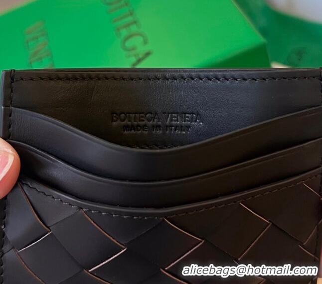 Super Quality Bottega Veneta Intrecciato Leather Credit Card Case 731956 Dark Chocolate 2024