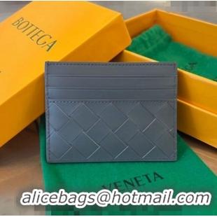 Best Quality Bottega Veneta Intrecciato Leather Credit Card Case 731956 Grey 2024