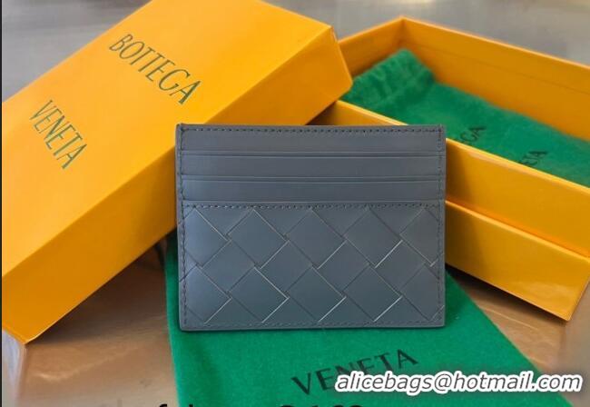 Best Quality Bottega Veneta Intrecciato Leather Credit Card Case 731956 Grey 2024