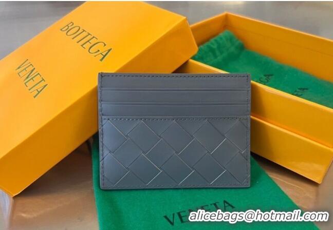 Best Quality Bottega Veneta Intrecciato Leather Credit Card Case 731956 Grey 2024