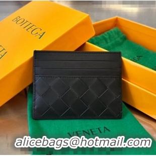 Most Popular Bottega Veneta Intrecciato Leather Credit Card Case 731956 Black 2024