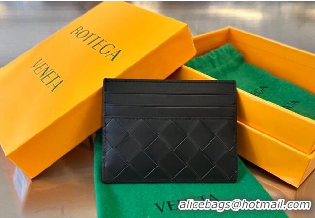 Most Popular Bottega Veneta Intrecciato Leather Credit Card Case 731956 Black 2024