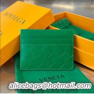 Top Quality Bottega Veneta Intrecciato Leather Credit Card Case 731956 Parrot Green 2024